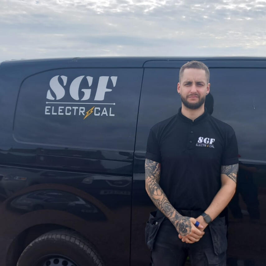 Sean, director of SGF Electrical Contractors, professional electrician in Kennoway, overseeing electrical projects in Leven, Fife electrical expert