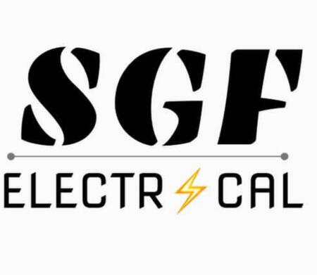 SGF Electrical Contractors footer logo, reliable electricians in Kennoway, comprehensive electrical services in Leven, Fife electrical solutions